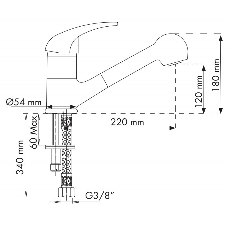 PLADOS QUARMIXEXT Miscelatore monocomando con doccetta estraibile a doppio getto-0