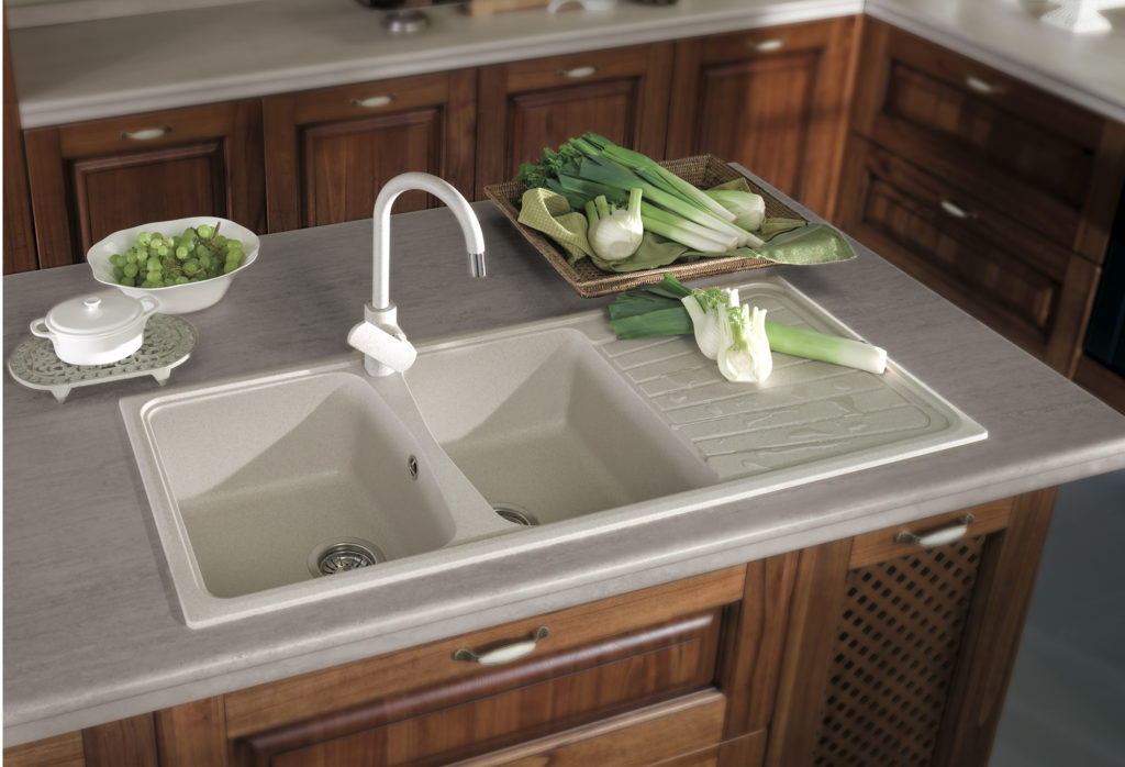 Plados Spazio 1162 two basins + drip tray