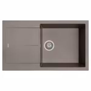 Lavello grigio singolo in cucina moderna