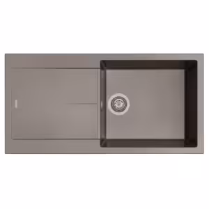 Lavello cucina grigio con sgocciolatoio