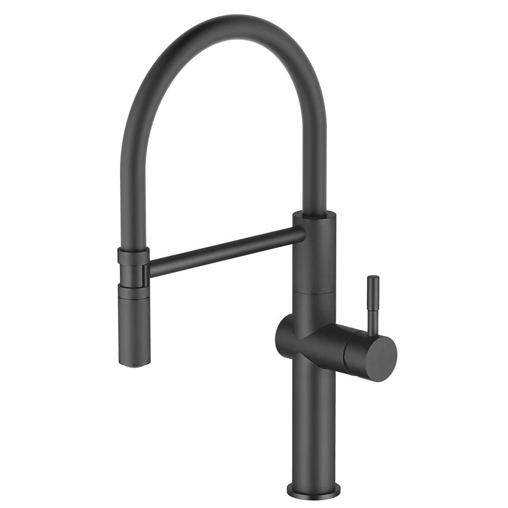 Rubinetto nero moderno per cucina