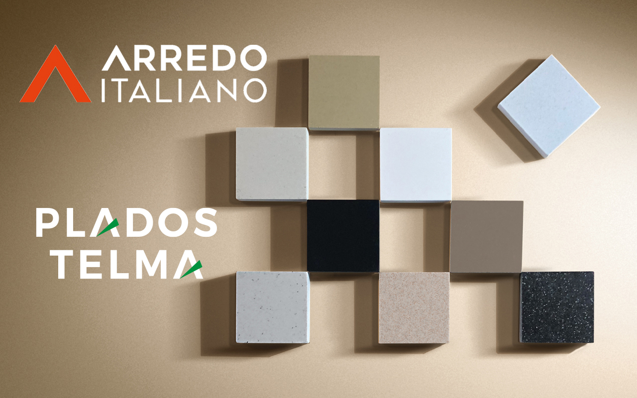 Logo Arredo Italiano, Plados Telma, piastrelle colorate.