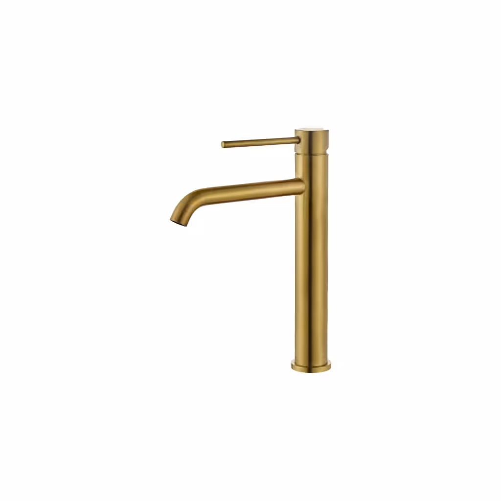 ROUND 200 – C45 – Miscelatore alto per lavabo Finitura PVD Gold senza scarico
